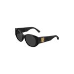 Women’s Nano Round Sunglasses in Black - Image 3